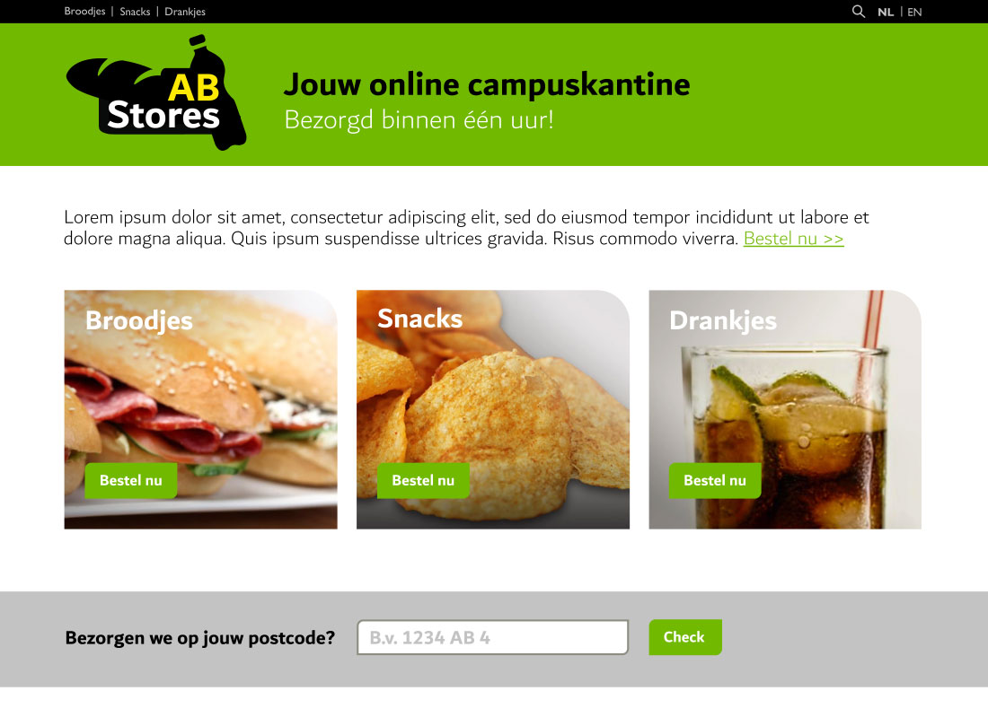 AB Stores Homepage