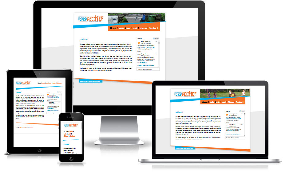 Stichting perspectief website op verschillende devices