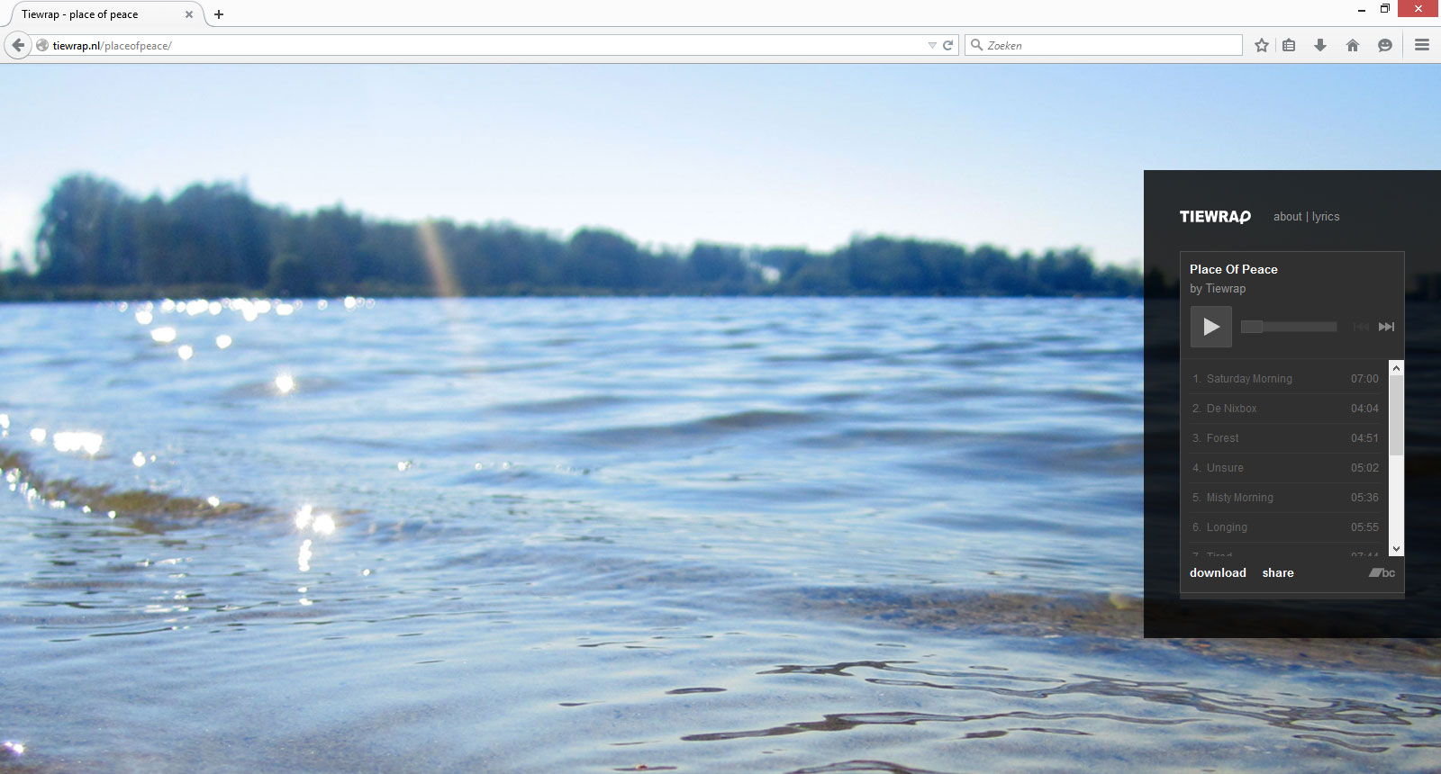 Place of peace website