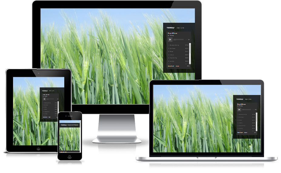 Place of peace website op verschillende devices